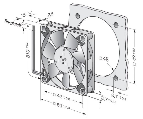 Вентилятор осевой DC,   512 F