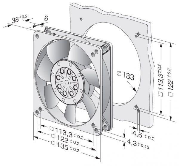 Вентилятор осевой AC, 5606 S