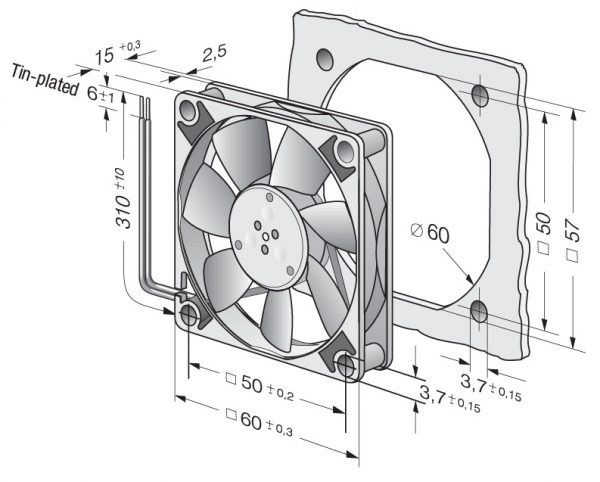 Вентилятор осевой DC,   605 F